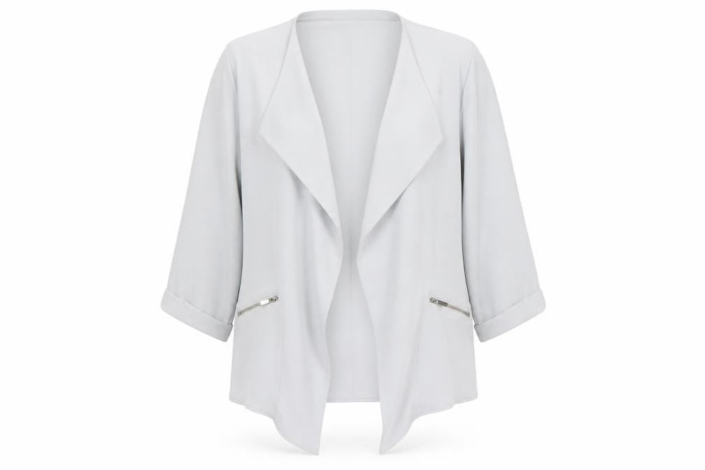 Select Womens Grey  Polyester Jacket Blazer Size 12