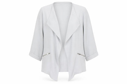 Select Womens Grey  Polyester Jacket Blazer Size 12