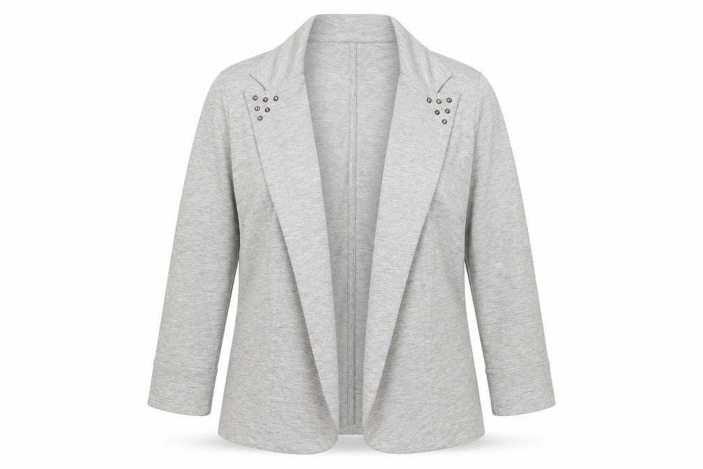 George Womens Grey  Polyester Jacket Blazer Size 12