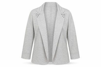 George Womens Grey  Polyester Jacket Blazer Size 12