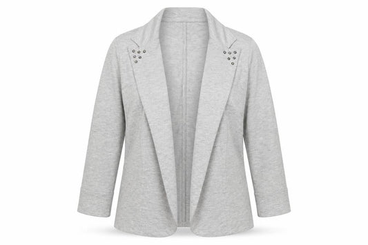 George Womens Grey  Polyester Jacket Blazer Size 12