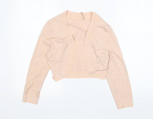 planet Womens Pink V-Neck  Viscose Cardigan Jumper Size XS