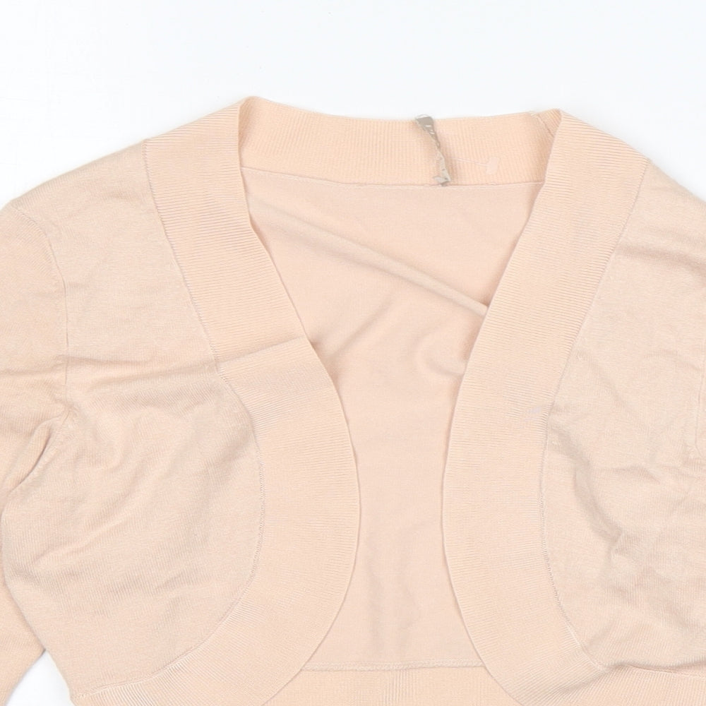 planet Womens Pink V-Neck  Viscose Cardigan Jumper Size XS