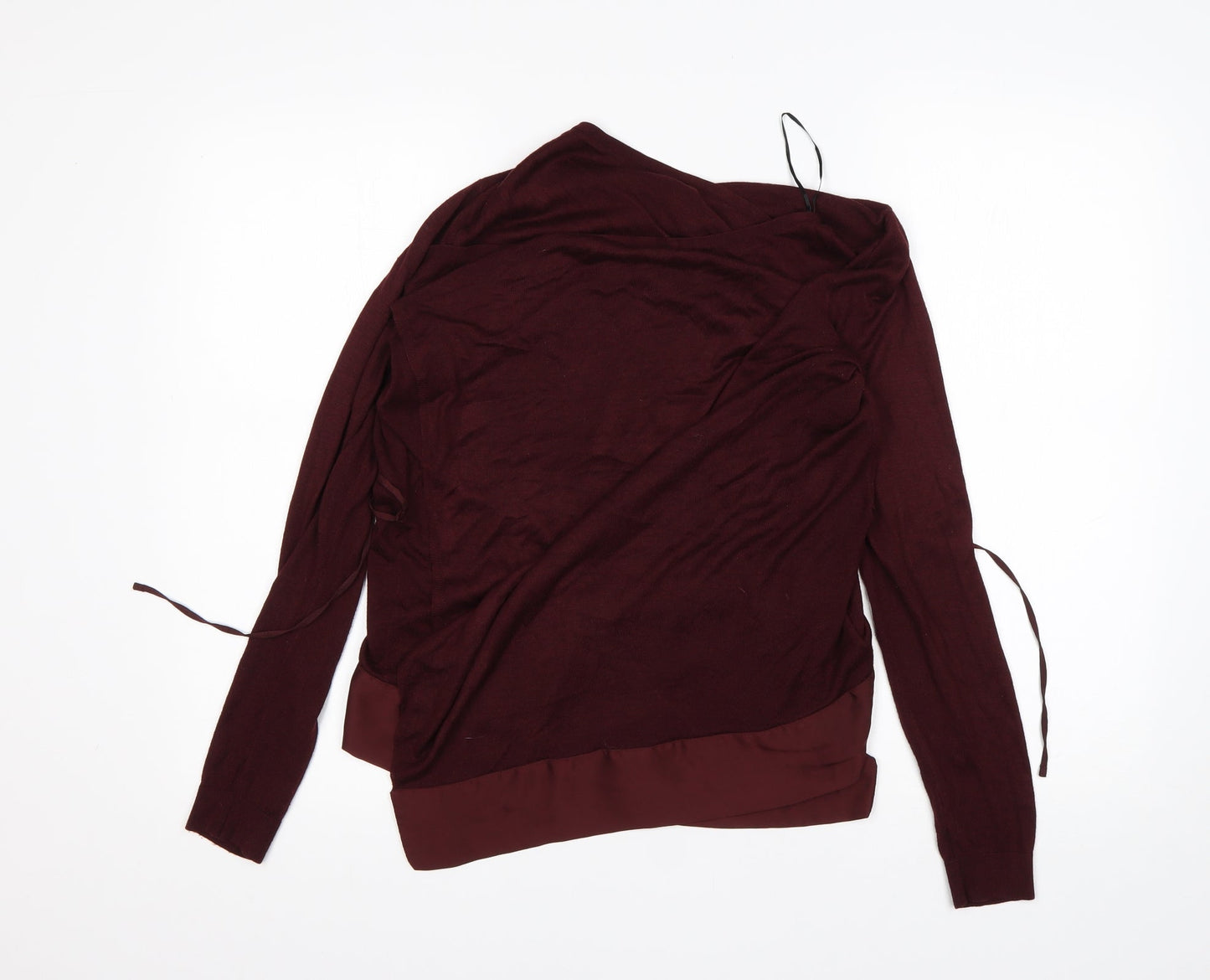 H&M Womens Purple V-Neck  Acrylic Cardigan Jumper Size M