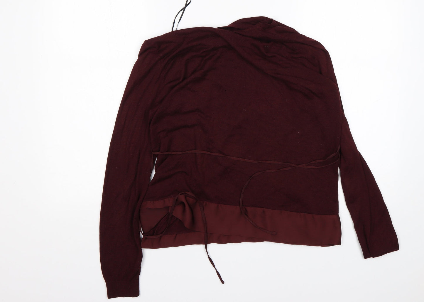 H&M Womens Purple V-Neck  Acrylic Cardigan Jumper Size M