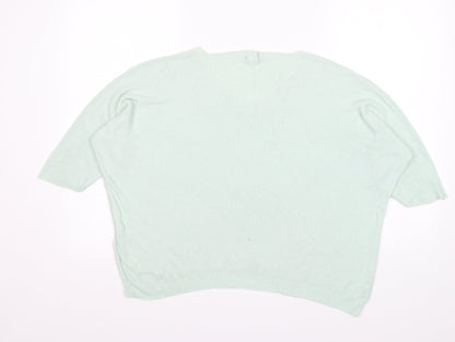 Preloved Phase Eight Womens Green Round Neck  Viscose Pullover Jumper Size S - Back