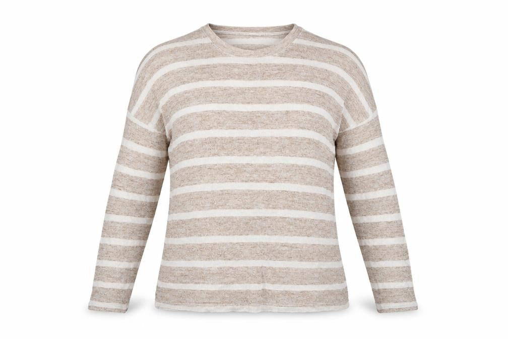 Atmosphere Womens Multicoloured Round Neck Striped Viscose Pullover Jumper Size 6