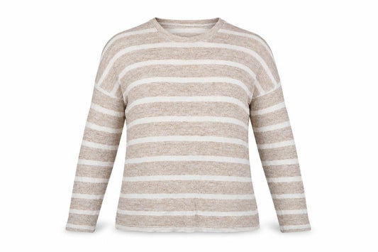 Atmosphere Womens Multicoloured Round Neck Striped Viscose Pullover Jumper Size 6