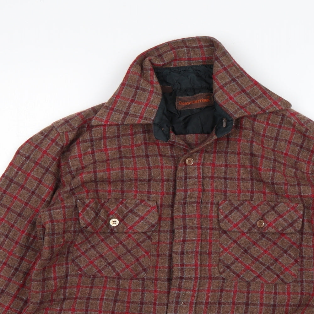 David harrison  Mens Multicoloured Check   Button-Up Size M Collared