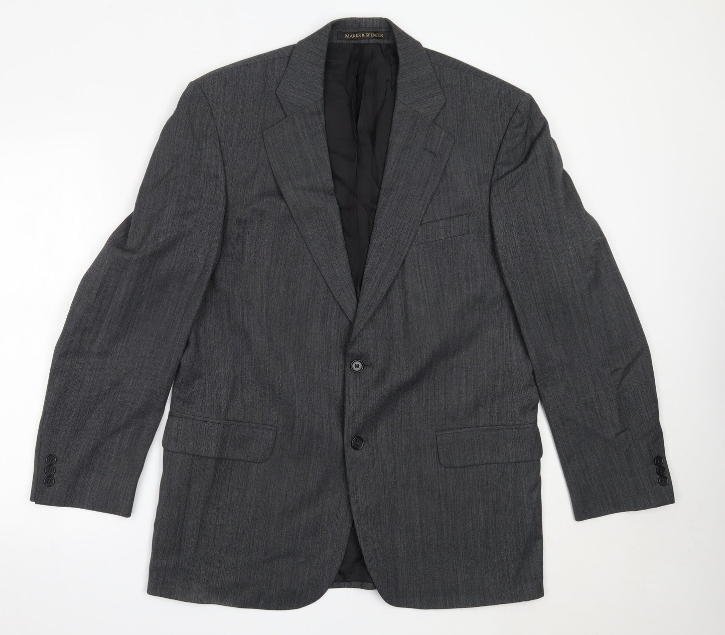 Marks and Spencer Mens Grey  Polyester Jacket Blazer Size 42