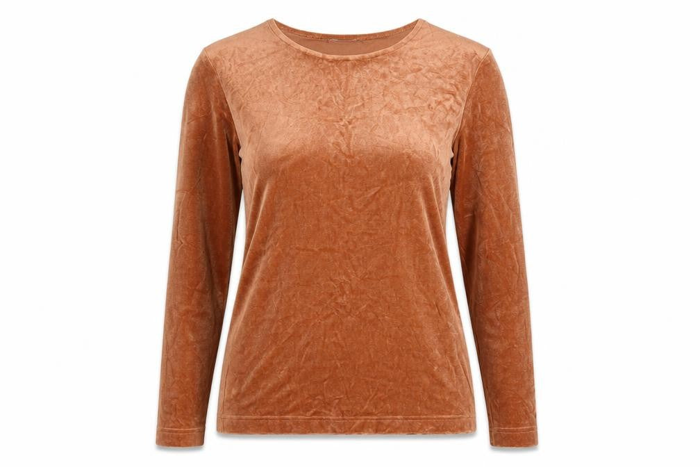 Bianca Womens Orange Round Neck  Polyester Pullover Jumper Size 36
