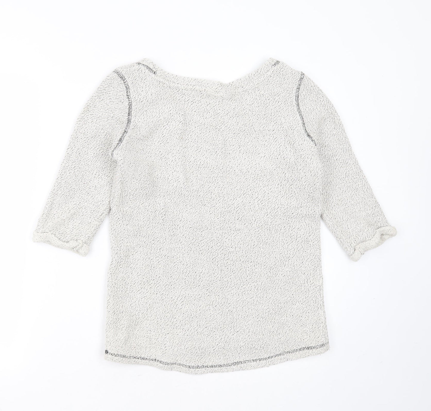 Only Womens Grey Round Neck  Cotton Pullover Jumper Size XS