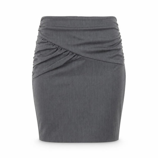 New Look Womens Grey Striped Polyester Straight & Pencil Skirt Size 8