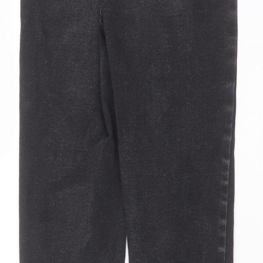 Primark Womens Grey  Cotton Skinny Jeans Size 10 L27 in Extra-Slim Zip