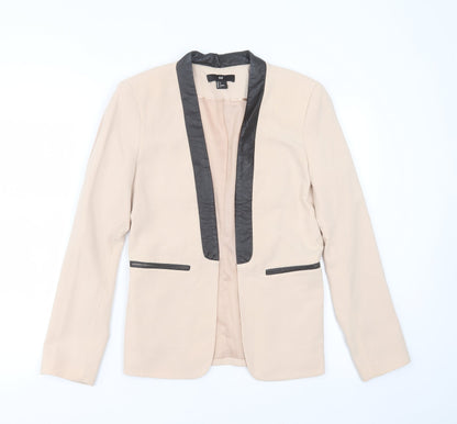 H&M Womens Pink  Polyester Jacket Blazer Size 10