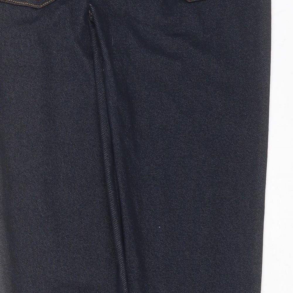 F&F Womens Blue  Cotton Jegging Jeans Size 12 L29 in Extra-Slim Zip