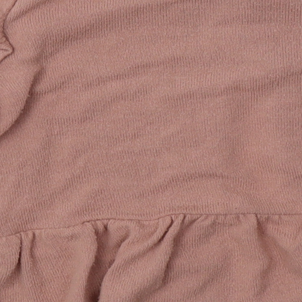 George Girls Pink Crew Neck  Polyester Cape Jumper Size 3-4 Years  Button
