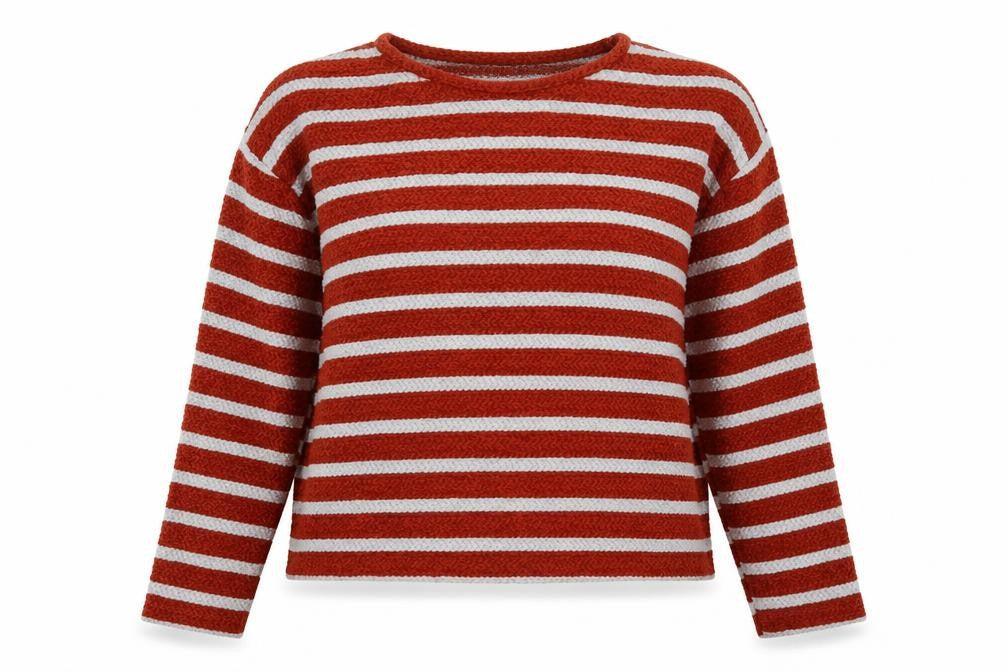 New Look Womens Brown Striped Polyester Pullover Sweatshirt Size M  Pullover