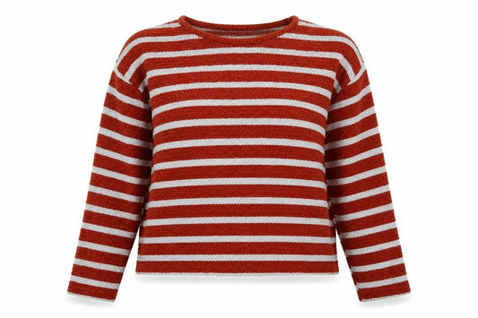 New Look Womens Brown Striped Polyester Pullover Sweatshirt Size M  Pullover