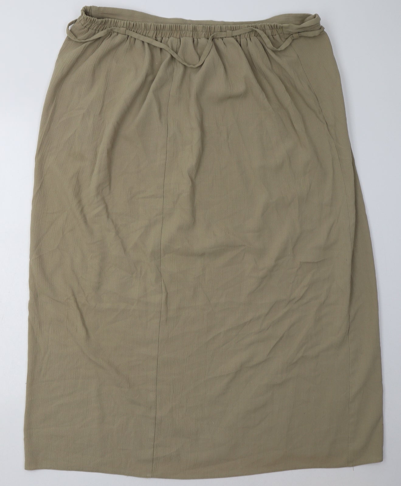 Evans Womens Beige  Polyester A-Line Skirt Size 22   Tie