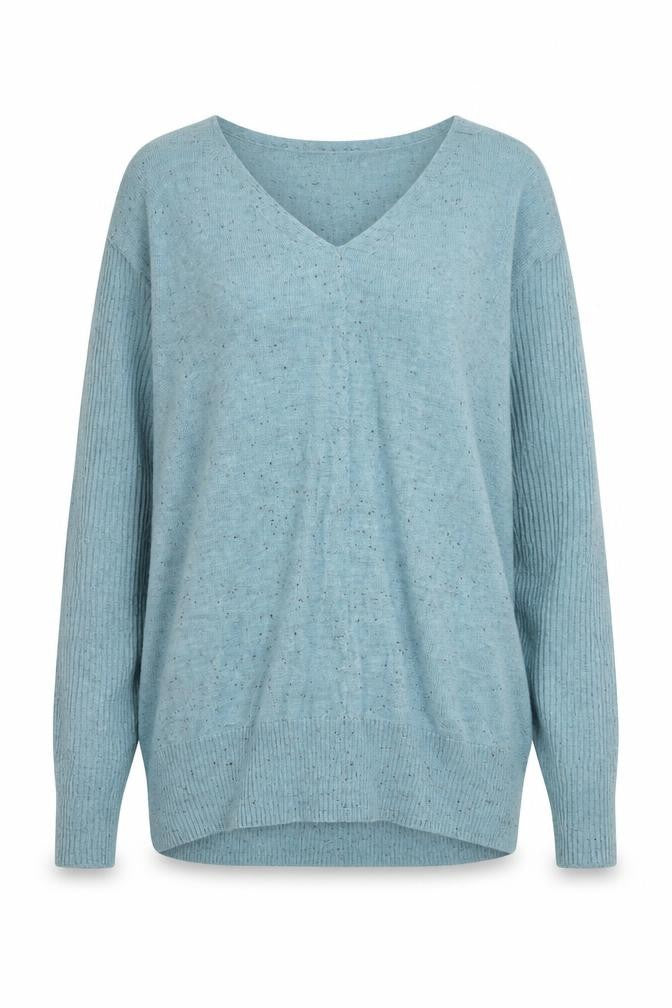 Primark Womens Green V-Neck  Polyester Pullover Jumper Size 8