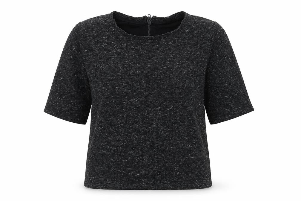 Topshop Womens Grey Crew Neck  Polyester Pullover Jumper Size 8