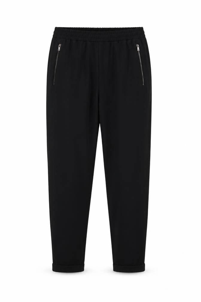H&M Womens Black  Polyester Jegging Trousers Size L L30 in Regular Drawstring