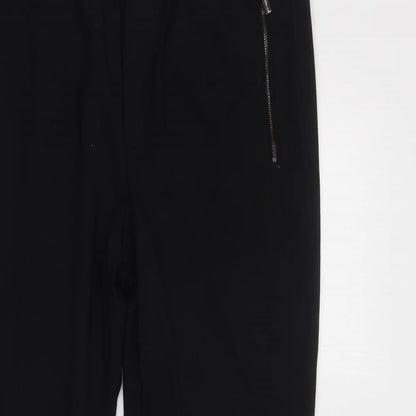 H&M Womens Black  Polyester Jegging Trousers Size L L30 in Regular Drawstring