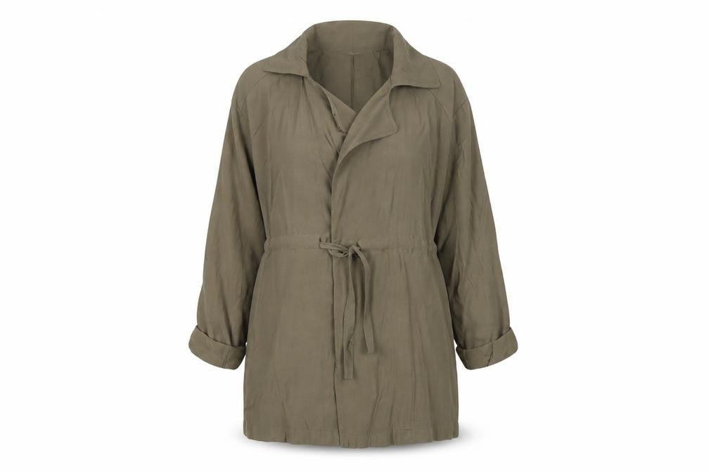 Primark Womens Green   Overcoat Coat Size 12  Drawstring