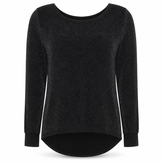 Prague Womens Black  Polyester Basic T-Shirt Size M Round Neck