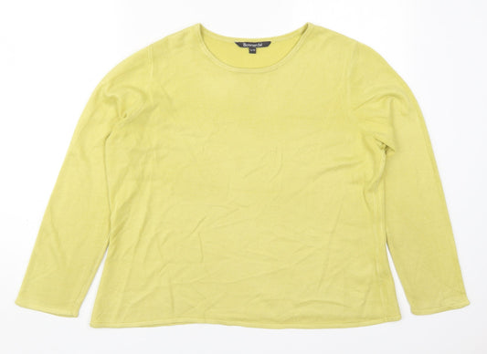 Bonmarché Womens Green Round Neck  Acrylic Pullover Jumper Size 16