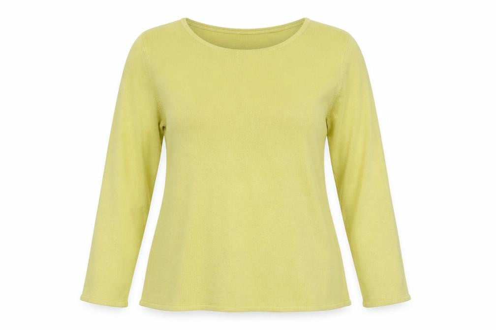 Bonmarché Womens Green Round Neck Acrylic Pullover Jumper Size 16