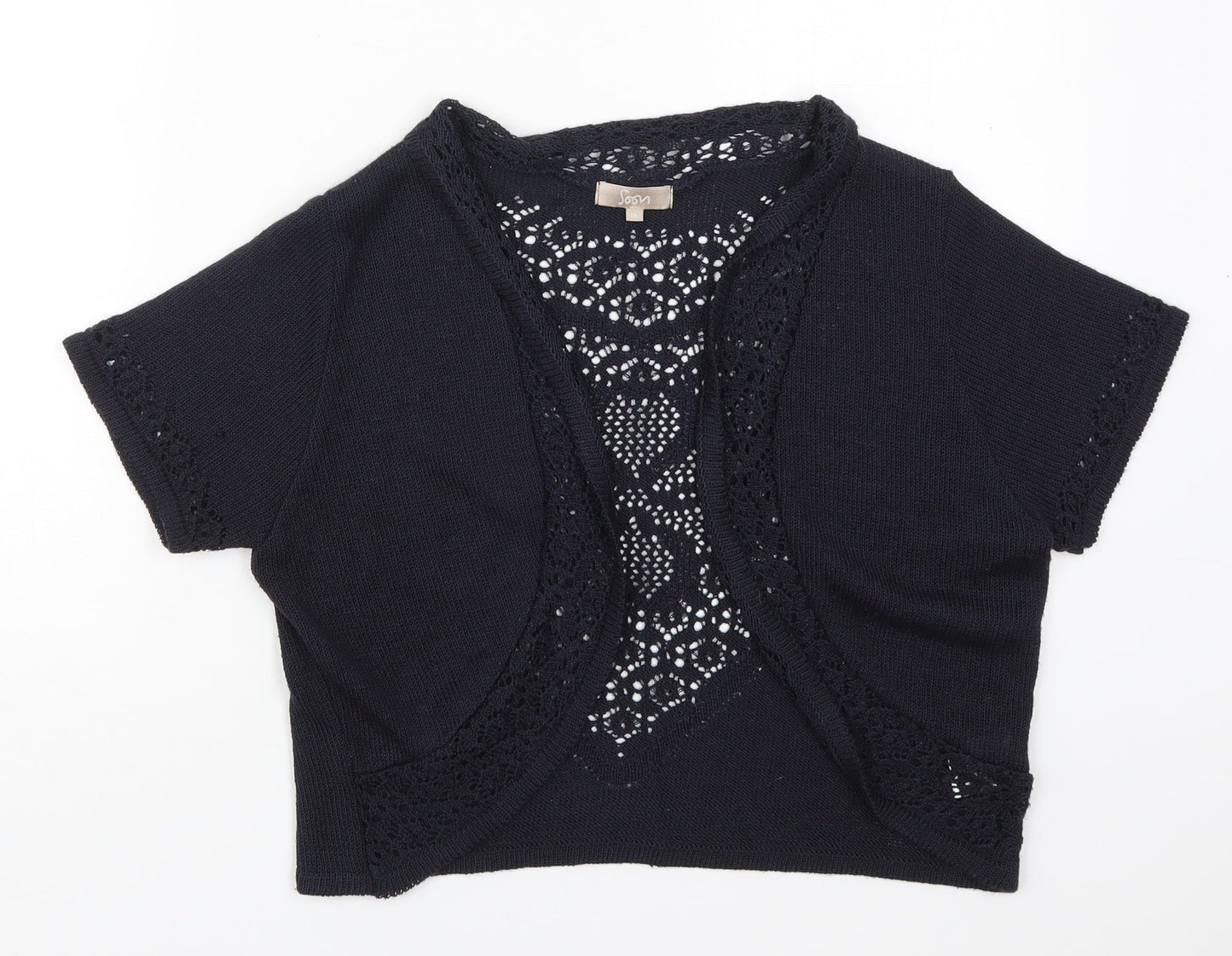 Soon Womens Blue V-Neck  Acrylic Cardigan Jumper Size 16