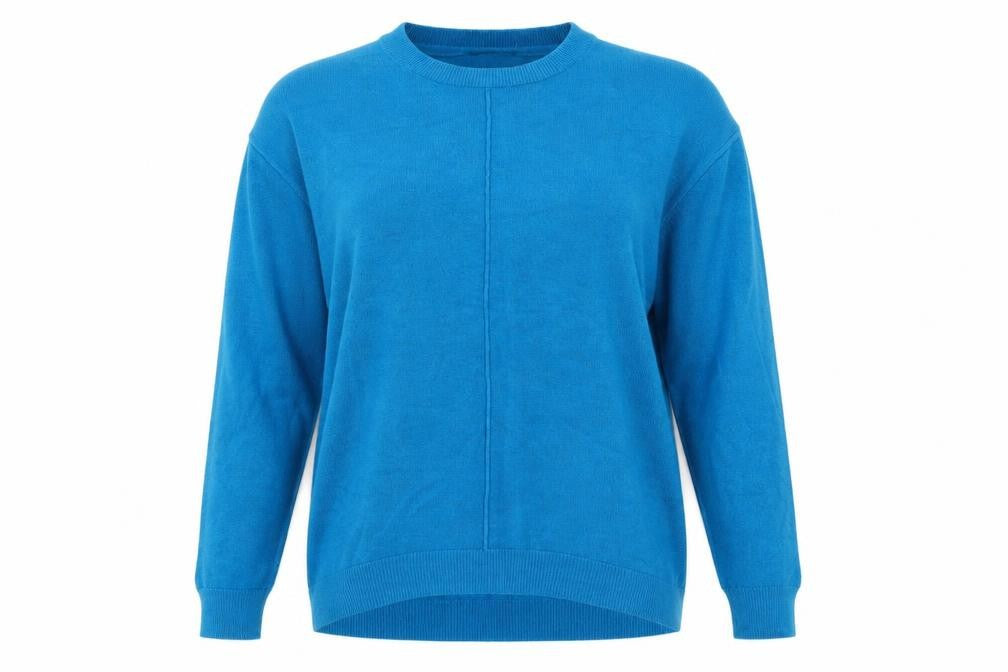 Principles Womens Blue Round Neck  Acrylic Pullover Jumper Size 12