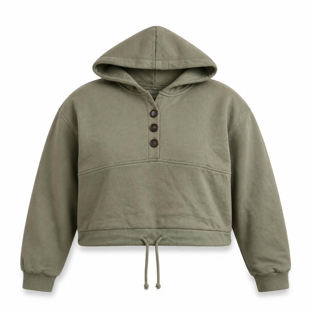 Primark Womens Green  Polyester Pullover Hoodie Size 6  Pullover