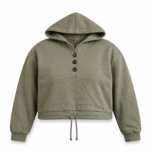 Primark Womens Green  Polyester Pullover Hoodie Size 6  Pullover