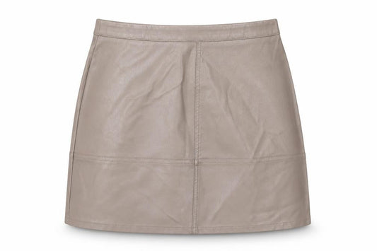 New Look Womens Brown  Polyurethane A-Line Skirt Size 12   Zip