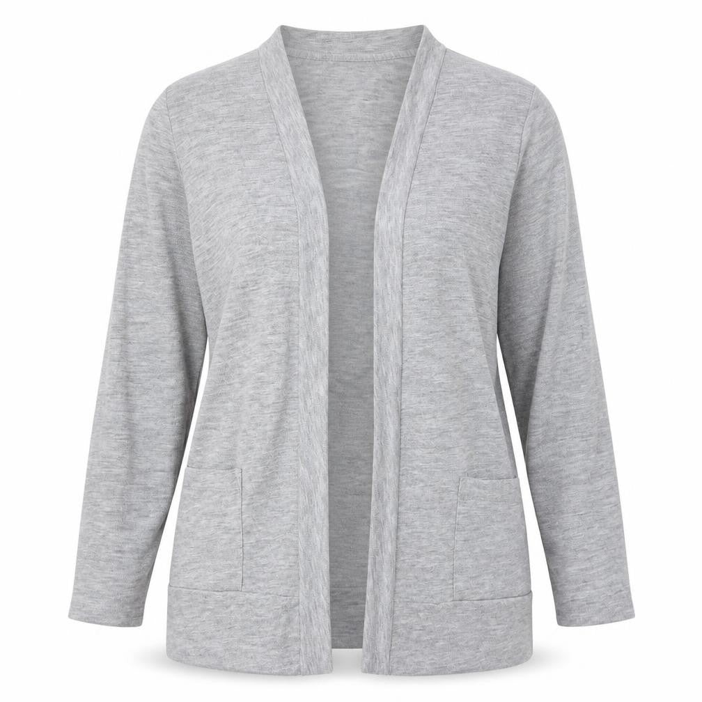 Papaya Womens Grey V-Neck  Viscose Cardigan Jumper Size 14