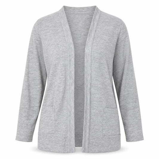 Papaya Womens Grey V-Neck  Viscose Cardigan Jumper Size 14