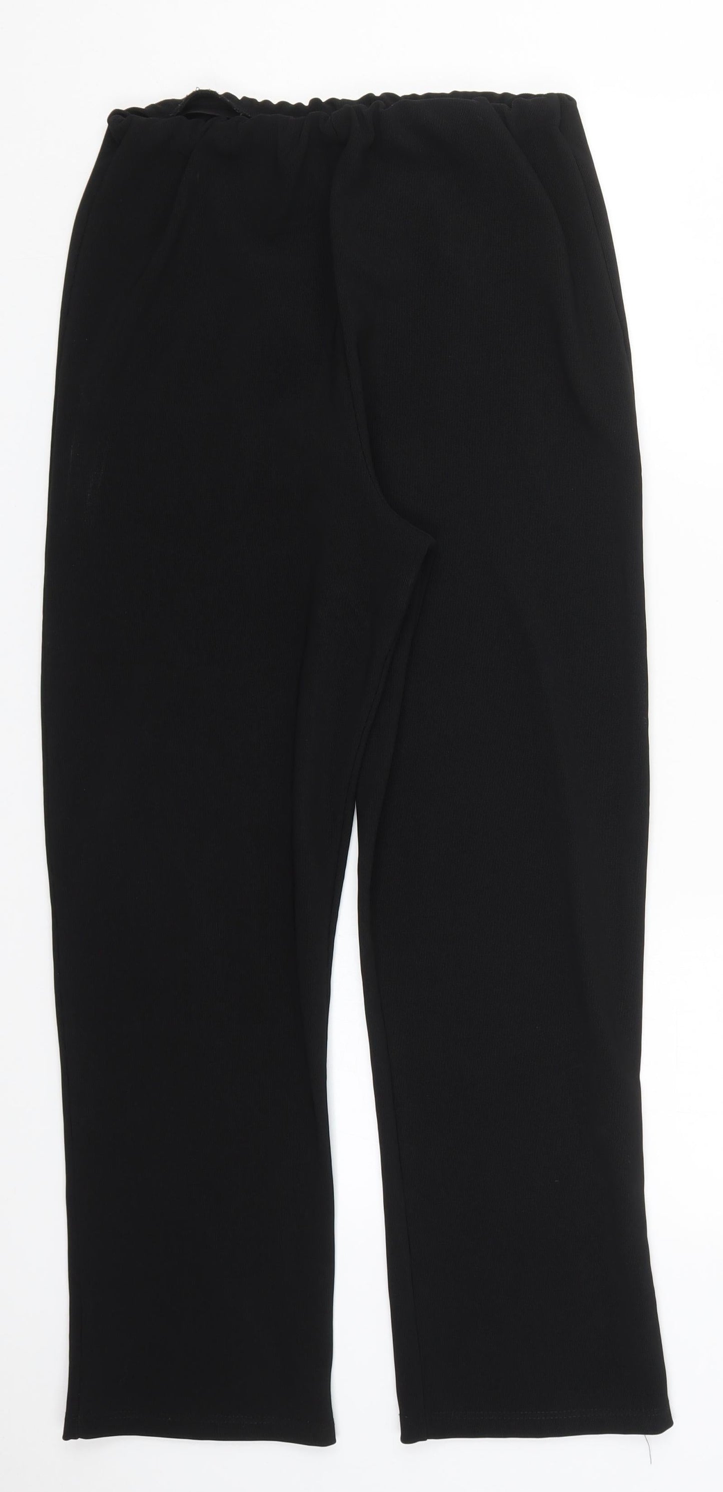 Preworn Womens Black  Polyester Trousers  Size L L27 in Regular