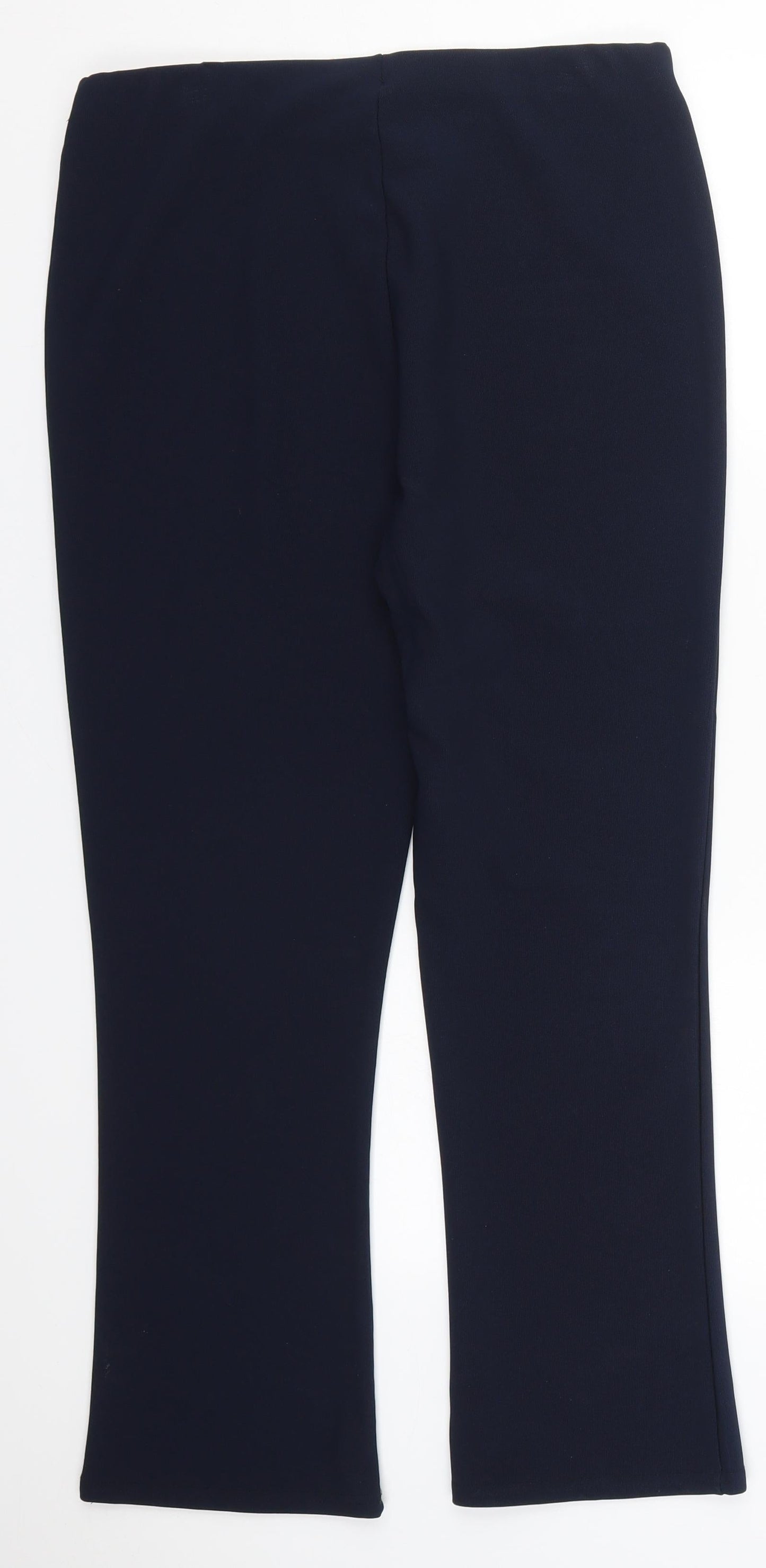 Preworn Womens Blue  Polyester Trousers  Size 14 L27 in Regular