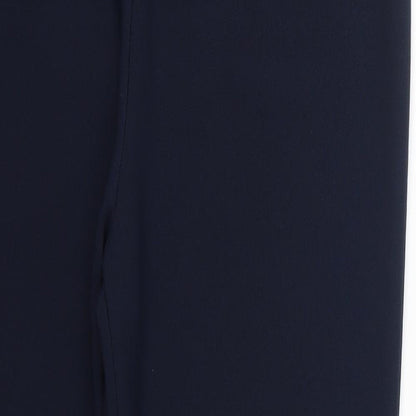 Preworn Womens Blue  Polyester Trousers  Size 14 L27 in Regular