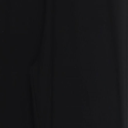 Preworn Womens Black  Polyester Trousers  Size 12 L26 in Regular