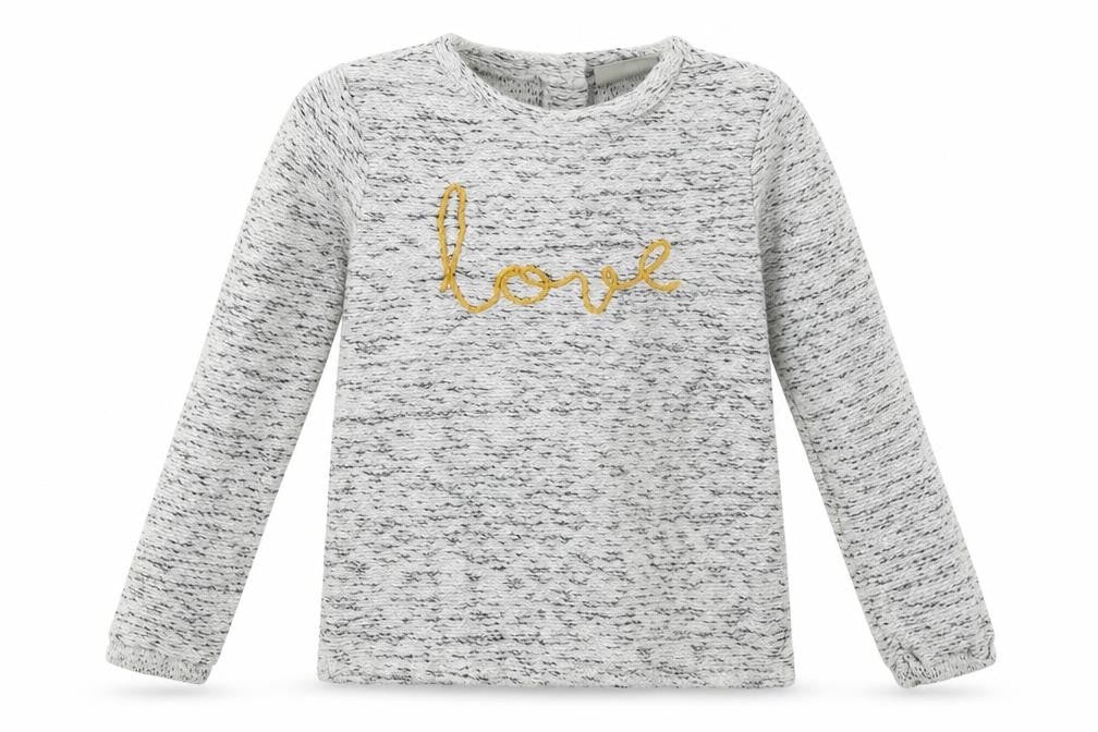 NEXT Girls Grey  Coir Basic Casual Size 4-5 Years Crew Neck Button - love