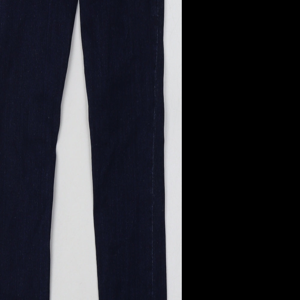 H&M Womens Blue  Cotton Skinny Jeans Size 6 L28 in Regular Button
