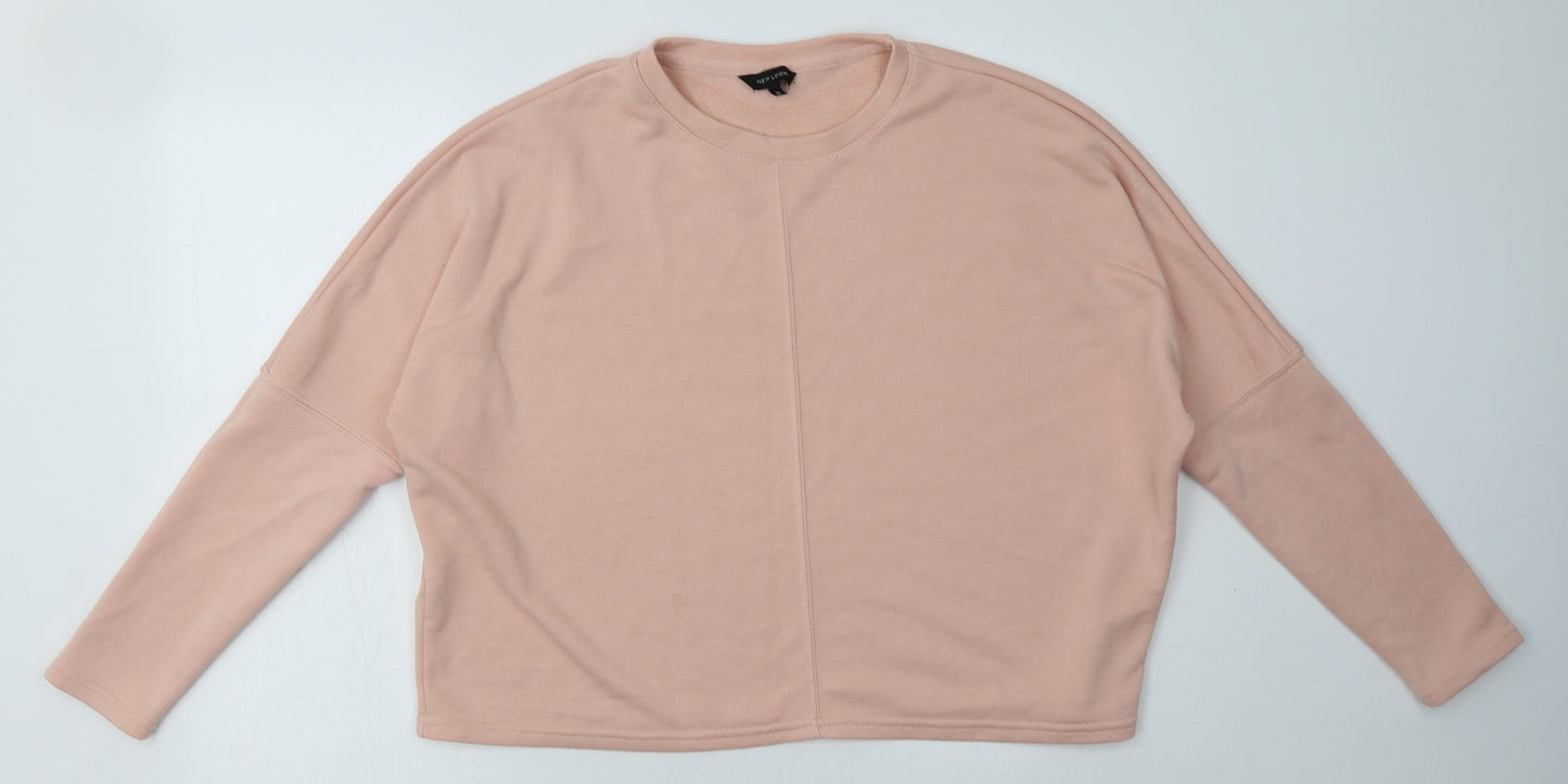New Look Womens Pink  Polyester Pullover Sweatshirt Size 12  Pullover