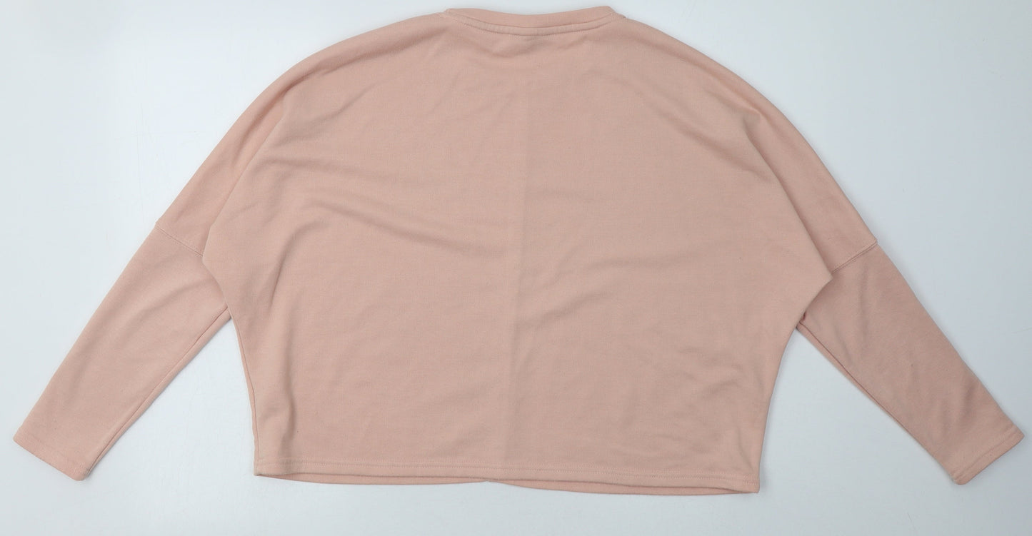 New Look Womens Pink  Polyester Pullover Sweatshirt Size 12  Pullover