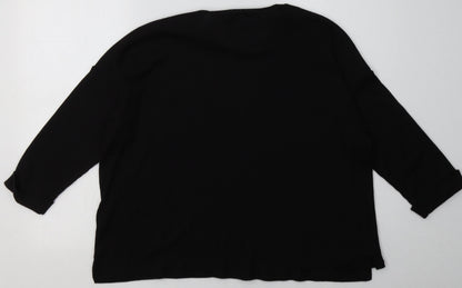 H&M Womens Black  Polyester Pullover Sweatshirt Size L  Pullover