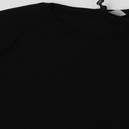 H&M Womens Black  Polyester Pullover Sweatshirt Size L  Pullover