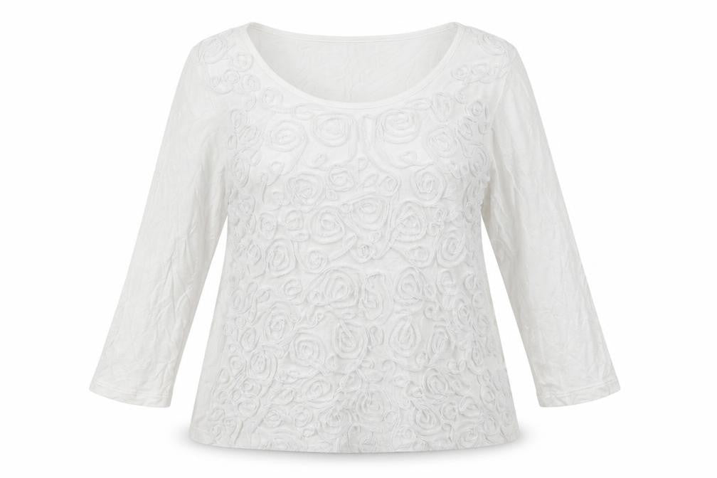 Marks & Spencer Womens White Floral Viscose Pullover Sweatshirt Size 16  Pullover